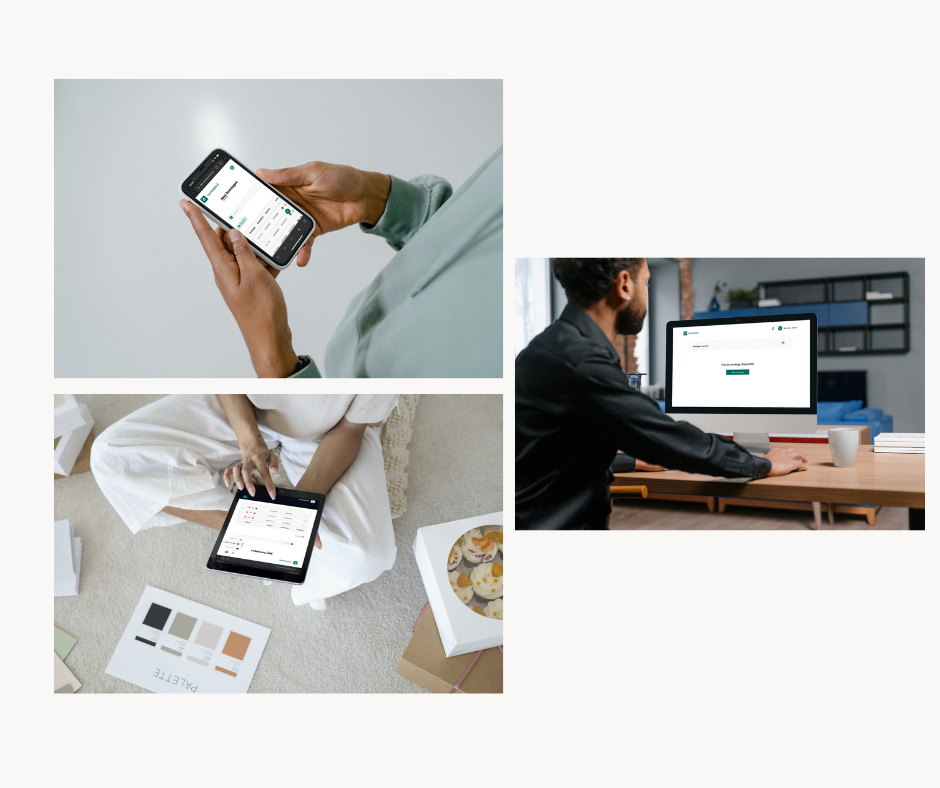 A tablet with the survey editor